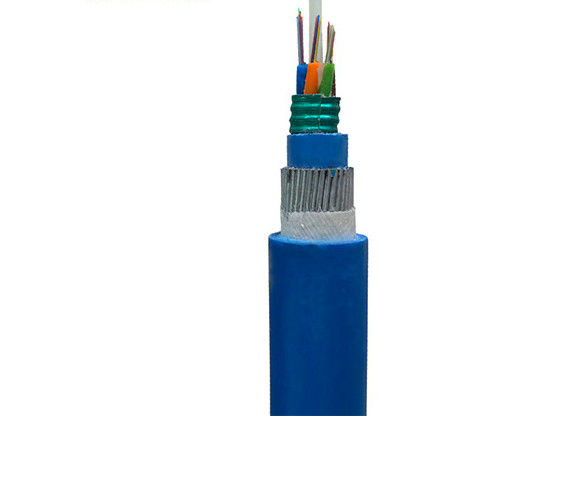Offshore Fiber Optic Flame Retardant Cable Direct Buried Single Mode 4 Core Long Life